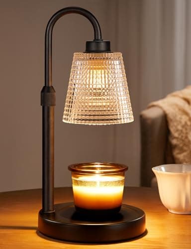 Innqoo Candle Warmer Lamp with Timer, Dimmable Candle Warmer for Jar Candles, Height Adjustable Wax Melts Warmer, Birthday Gifts for Women Mom, House Warming Gifts New Home Decor - Image 1