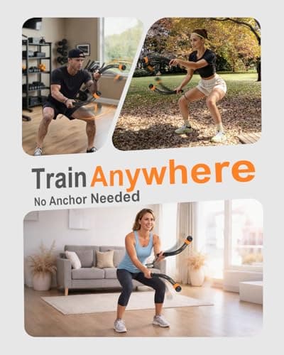 Adjustable Weighted Ropeless Battle Ropes with 6 Weight Rings, Heavy Duty Cordless Battle Rope for HIIT & Cardio Full-Body Workout, Non-Slip Spiral Handles, Home Gym Equipment for Women & Men - Thumbnail 6