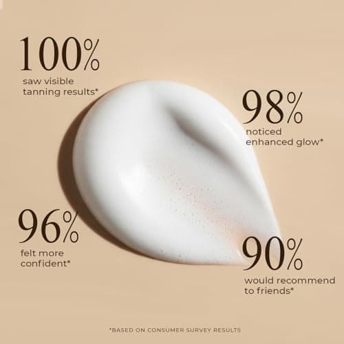 Self Tanner Mousse - USA Made with Natural & Organic Ingredients, Self Tanning Mousse Foam for Ultra Dark Fake Tan, Non Toxic Sunless Tanner for Darkest Streak Free Finish & Natural Looking Tan - Thumbnail 6