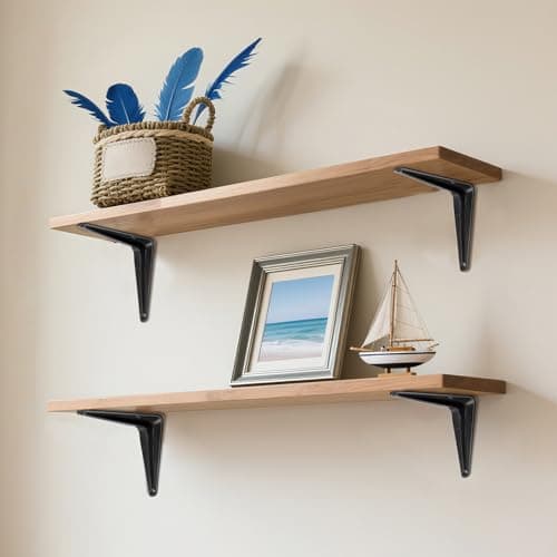 AINVLPRO Heavy Duty Small Shelf Bracket – One-Piece Wall Mounted Metal L Bracket for DIY Floating Shelves, Strong Support for Wood Planks, Garage, Kitchen, Storage 20 Pack - Thumbnail 6