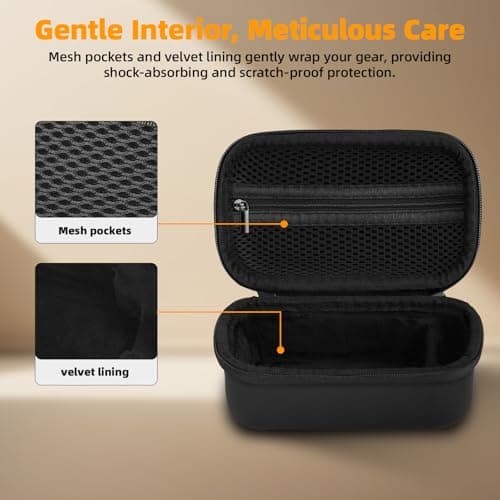 BRDRC Carrying Case for Insta360 Ace Pro 2/Ace Pro Xplore Bundle Kit, Portable Small Storage Bag Hard Shell Battery Travel Case with Wrist Strap Carabiner Insta 360 Ace Pro 2/Ace Pro Accessoires - Thumbnail 6