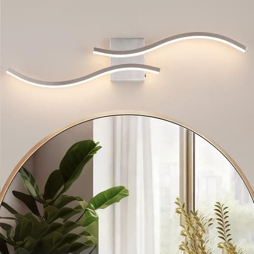 Vloitgol Bathroom Vanity Light Fixture, 32W 5CCT Dimmable Modern Led Bathroom Light Fixtures Over Mirror, Brushed Nickel LED Vanity Lighting Bar for Bathrooms (Brushed Nickel, 31.5inch) - Image 1