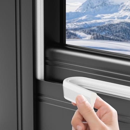 Weather Stripping Door Seal Strip, 196 Inch Wedge Window Seal, Winter Insulation Weatherproof Foam Tape, Soundproof Noise Reduction Light Blocker for Exterior Door Frame & Door Gap Filler