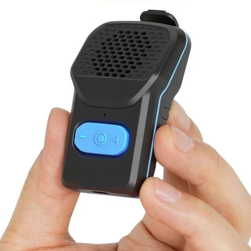 QUEENLINK Wearable Bluetooth Speaker, 10H Working Time Clip On Portable Mini Personal Speaker, IPX7 Waterproof, Clean Sound, BT 5.3, ENC Built-in Mic, Hands-Free Music/Calls for Outdoor Work