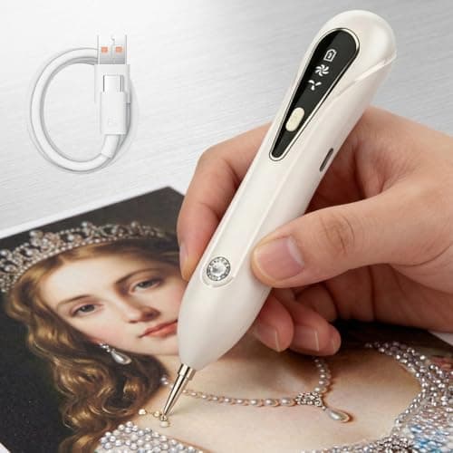 Ohotecy Electric Diamond Painting Pen with Adjustable Suction, Cordless Rechargeable Vacuum Rhinestone & Crystal Picker Tool for Round, Square & AB Drills, Low Noise Pro Diamond Art Accessories - Image 1