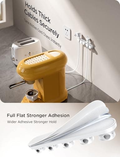 5-in-1 Magnetic Cord Organizer JOYROOM Cable Clips[Adjustable Sliding Track] Under Desk Adhesive Cord Management Wire Keeper for Computer Phone, Office Workspaces Table Organization Home Accessories - Thumbnail 5