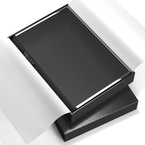 MINICAGIE Journal Notebook for Men Women Gifts Hardcover Leather Mens Journals for Writing 288 Pages 100 Gsm Paper Thick Journaling Notebooks for Work Diary, 5.7x8.3 In, Black - Image 1