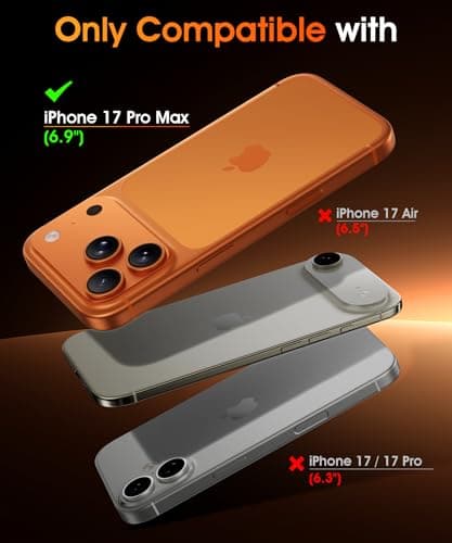 GolbinBox 2-Pack for iPhone 17 Pro Max Screen Protector [Anti-Reflection] [3D Full Coverage] 12FT Drop Protection, 9H+ Hardness, Anti-Fingerprint, HD Clear Tempered Glass for iPhone 17ProMax 6.9" - Thumbnail 2