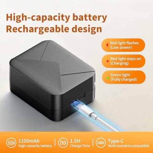 PYRODUM Rechargeable Electric Letter Opener, Automatic Envelope Slitter with Safe Hidden Blade, 1500 Cuts per Charge, Portable Mail Opener for Office Mailroom & Home Desk, Elderly, No Battery Needed - Thumbnail 4