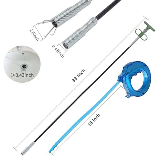 35" Flexible Drain Snake Grabber Tool, Upgraded Hair Clog Remover for Sink, Shower & Bathtub, Easy Reach Plumbing Weasel - Thumbnail 2