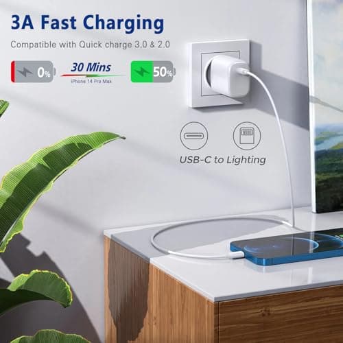 USB C to Lightning Cable 3FT [Apple MFi Certified] iPhone Fast Charger Type C to Lightning Cable for iPhone 14 13 12 11 Pro Max Xr Xs 8 7 6 Plus SE (2Pack) - Thumbnail 6