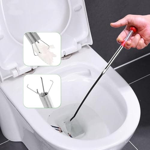 Drain Snake, Flexible Grabber Claw for Sink Shower Bathtub, Tight Space Drain Hair Removal Tool (63inch Ball) - Thumbnail 2