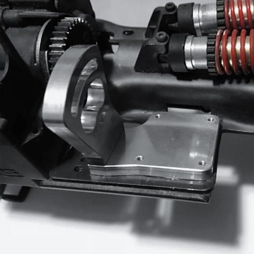 Aluminum Upgraded Motor Mount for Traxxas Revo 2.5, Revo 3.3, E-Revo Brushless Conversion Motor Holder RC Car Motor Base Seat Upgraded Parts - Silver - Thumbnail 5