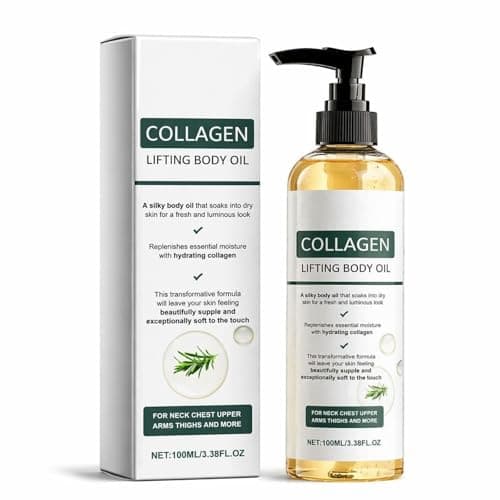 CWYRLTKA Collagen Lifting Body Oil for Skin Tightening, Post Shower Hydrating & Moisturizing Collagen Oil for Women & Men, Softens Crepey Skin, All Skin Types, 3.8 Fl Oz - Image 1