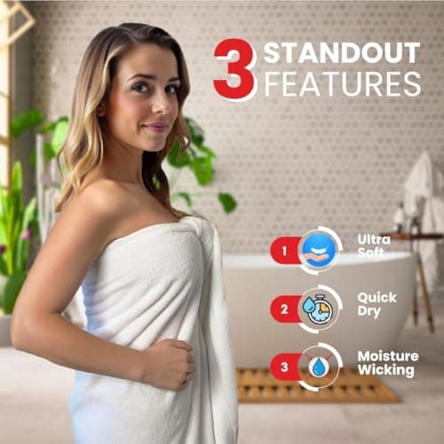 Infinitee Xclusives Jumbo Bath Sheets Towels for Adults – 600 GSM (35X70 Inches)– 100% Ring Spun Cotton, Soft and Absorbent Large Bath Towels for Bathroom - Thumbnail 4