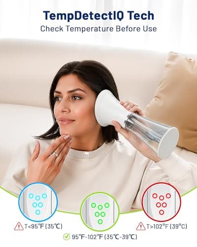 KAUGIC Upgraded Ear Wax Removal with One-Piece Waste Tank, Safe Cleaner with Water Temperature Sensor, Effective Ear Irrigation Kit, IPX7, FSA-HSA-Eligible, White - Thumbnail 5