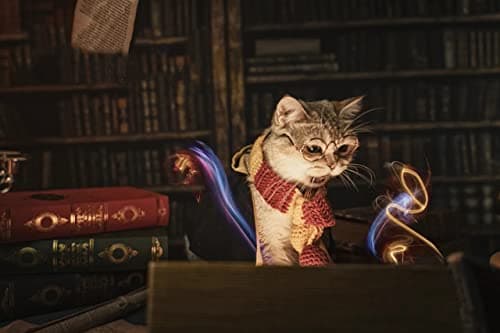 Dog Cat Costumes with Glasses and Neckties,Cosplay Costume Set Perfect for Party and Gifts for Cat Dog (Gryffindor, Small) - Thumbnail 3