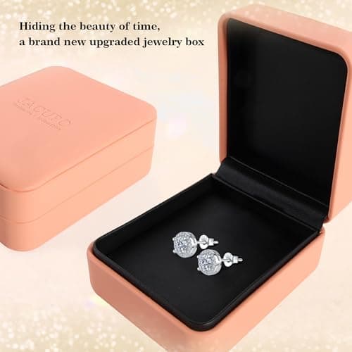 0.5CT Round Moissanite Earrings for Women D Color VVS1 S925 Sterling Silver White Gold Plated Ideal Gift for Wife Mom on Anniversary Mother's Day Birthday Expressing Maternal Love and Friendship - Thumbnail 6