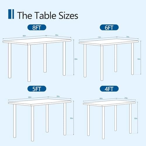 Custom Table Cloth with Business Logo Text, Custom Table Cloth Rectangle Table, Personalized Table Cloth for Business Tradeshow Events for Birthday Wedding Anniversary Decoratio (6FT Closed Back) - Thumbnail 3