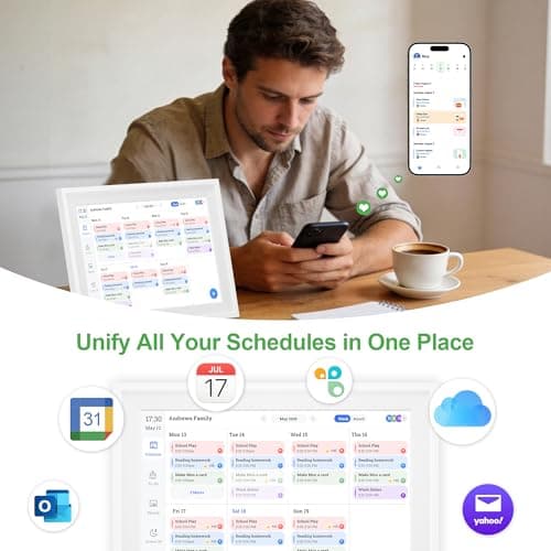 10.1’’ Smart Digital Calendar - Interactive Touch Screen, HD Display, Wall Mountable Family Organizer with Chore Chart, To-Do Lists & App Sync for Home & Office, Warm Mothers’s Day Gift, Gift for Her - Thumbnail 5
