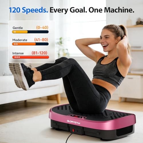 Curved Vibration Plate Exercise Machine for Weight Loss & Lymphatic Drainage, Extra Large Vibration Platform Machine with Manual Speed Control, 350lbs Capacity, Low Noise Shake Plate for Home - Thumbnail 4
