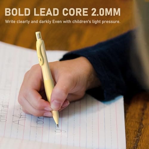 Four Candies 2.0MM Handwriting Pencils for Kids with Comfort Ergonomic Grip, 4PCS Cute Mechanical Pencils with 44PCS Lead Refills, 2PCS Sharpeners/Erasers, Aesthetic School Supplies for Kids Writing - Thumbnail 6
