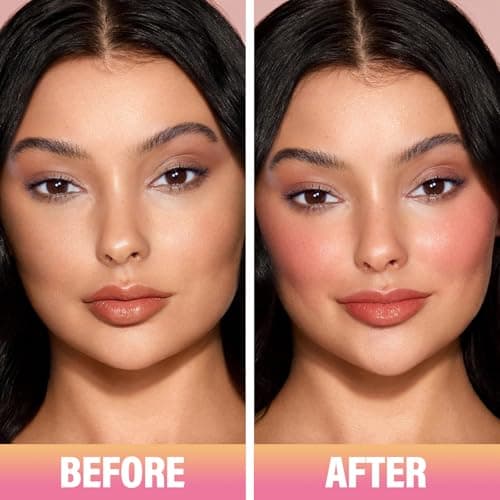 CARSLAN Sun Kissed Blush & Bronzer Stick for Cheeks Lips & Eyes, Long-Lasting Matte Cream Makeup Blush Stick, Blendable & Vegan, Natural Glow for All Skin Tones, Shade 02 Afternoon, 0.21 oz - Thumbnail 2