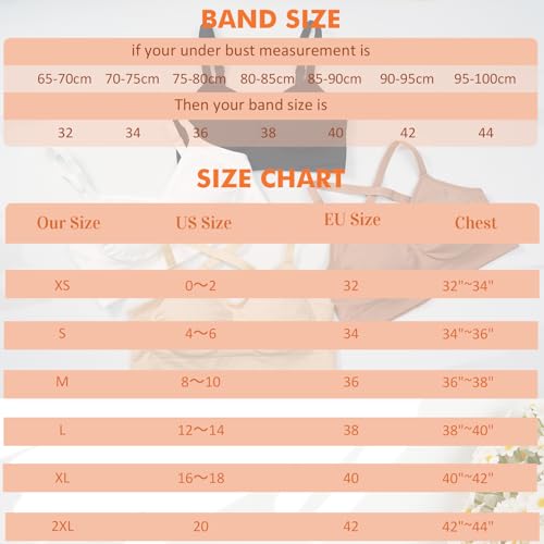 Seamless Wireless Bras for Women Comfy Padded V Neck Bralettes No Underwire Soft Smoothing Bras with Support(#01 Latte(Padded),Medium) - Thumbnail 2