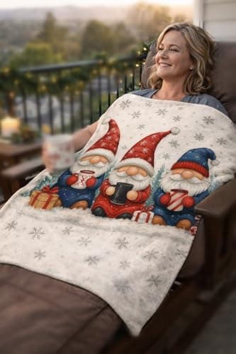 Carastora Christmas Gingerbread Man Flannel Holiday Blanket Measures 40x50in, is Warm and Lightweight, and is Suitable for Home Decoration in The Living Room and Bedroom, as Well as a - Thumbnail 6