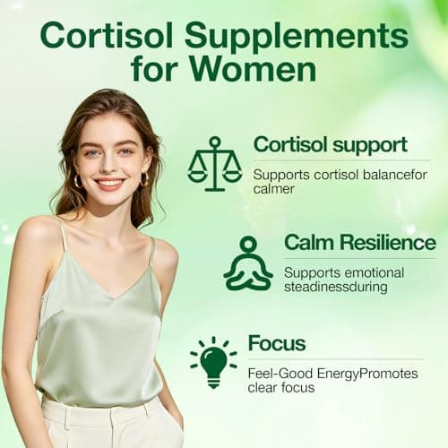 RiRywony Cortisol Supplements for Women, Cortisol Reducer with Magnesium Glycinate, Ashwagandha, L-Theanine & Phosphatidylserine, Stress Relief & Relaxation Support - Thumbnail 4