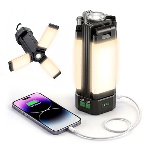 NICKLUC Rechargeable Lantern 10400mAh, Portable Work Light with Magnetic Base & 5 Modes, 2200LM Battery Powered Lantern Flashlight for Power Outage, Car Repair, Hurricane - Image 1