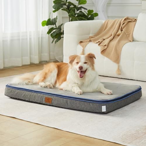 LIORCE Memory Foam XL Dog Bed - 4” Thick Orthopedic Beds for Extra Large Dogs - Waterproof Dog Bed with Removable Washable Cover & Wrap-Around Zipper - Ultimate Comfort and Easy Maintenance - Image 1
