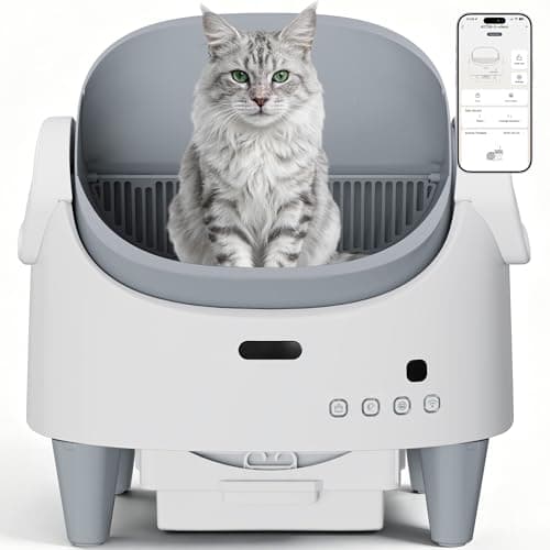 Automatic Cat Litter Box, Self-Cleaning Litter Box with Open-Top Design, 15-Layer Safety Protection System & Smart App Control, Electric Cat Litter Box with Adjustable Entry Height & Odor Control - Image 1