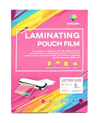 WONLAMI 5 mil Laminating Pouches 8.5 x 11 Laminate Sheets Thermal Laminating Pouches,9x11.5 Inches Lamination Sheets, 100PCS Laminator Machine Sheets Letter Size,Clear - Image 1