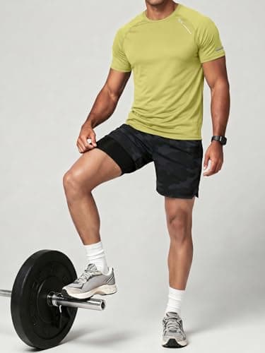 Comdecevis Workout T-Shirts for Men Quick Dry Lightweight UPF 50+ Sun Comfort Colors T-Shirts Gym Tops 3XL(42) Sage Green - Thumbnail 2