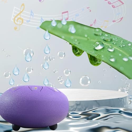REGIS Steel Tongue Drum 6 Inch 8 Notes, Rain Drum Style Calming Percussion Instrument for Relaxation & Meditation, Musical Gift for Adults & Beginners(Lavende) - Thumbnail 2