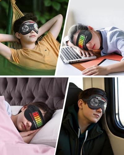 BeeVines 2 Pcs 100% Mulberry Silk Sleep Mask, Game Themed Eye Mask for Kids & Adults, Soft Skin-Friendly Blackout Eye Cover with Adjustable Strap, Lightweight Silk Eye Mask for Travel Sleep - Thumbnail 5