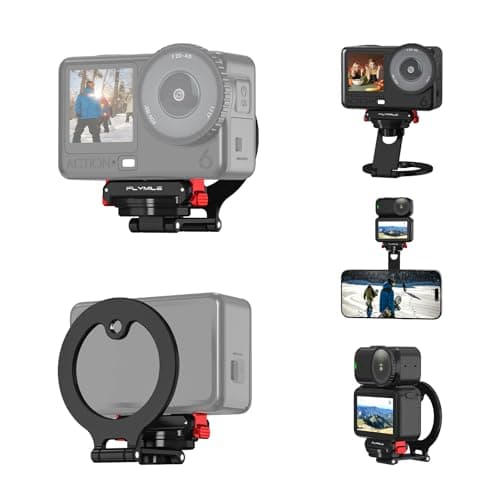 BRDRC Action 6 Magnetic Stand Base, Aluminum Alloy Quick Release Adapter for DJI Osmo Nano, for MagSafe iPhone Desktop Mount Table Holder with 360° Adjustable & 1/4” Screw Hole Tripod Accessories - Image 1