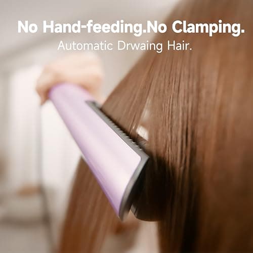 Hair Dryer Air Straightener Non-Movable Clamp Flat Iron No Heated Plates No Damage No Hand-Feeding Automatic Draws Hair Straighteners 2 in 1 Dry & Straight Styling Blower Tool for Women 1A to 2A Hair - Thumbnail 4