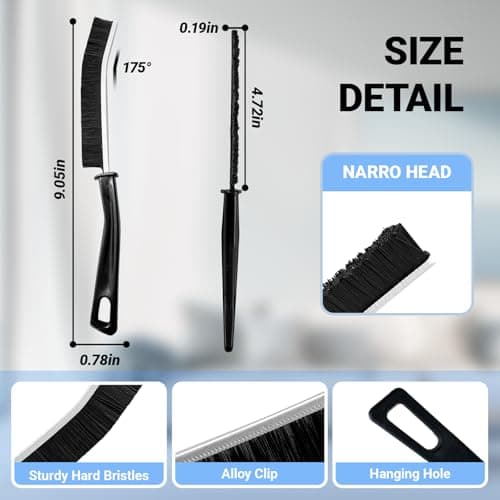 Crevice Cleaning Brush, 2026 New Multifunctional Gap Hard Bristled Grout Brush Tool for Scrub Small Spaces, Kitchen, Toilet, Bathroom, Corner, Grout, Sink, Window Tracks, Hinges, Tile(6pcs) - Thumbnail 4