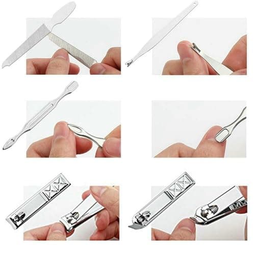 Nail Clippers Kit Women's Accessories,Manicure Pedicure Kit Professional Grooming Kits,Nail Care Tools with Travel Case Gifts for Men Women - Thumbnail 5