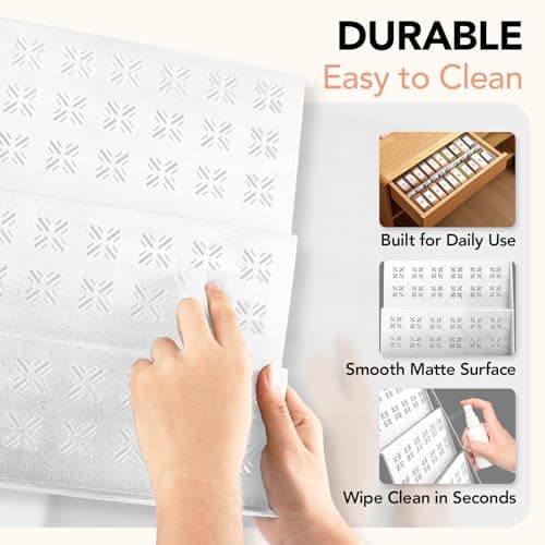 Diolove Expandable Drawer Spice Organizer, Thickened Plastic 3-Tier Spice Rack for Kitchen Drawers (11"–22"), Non-Slip & Easy to Clean, Keeps Spices Visible, Neat & Easy to Grab (Jars Not Included) WH - Thumbnail 6