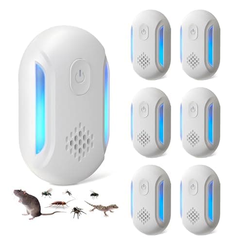 Cozlite 2026 Upgraded 2-Mode Ultrasonic Pest Repeller, 6-Pack Pest Repellent Ultrasonic Plug in for Mice, Roaches, Geckos and Spiders, Indoor Ultrasonic Rodent Repeller, White