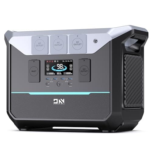 DARAN Generator 1800W (3000W Peak), 1382.4Wh LiFePO4 Portable Power Station with 1Hrs Fast Charge, 20ms UPS Home Emergency Backup for RV, Camping, Off-Grid Power Outage