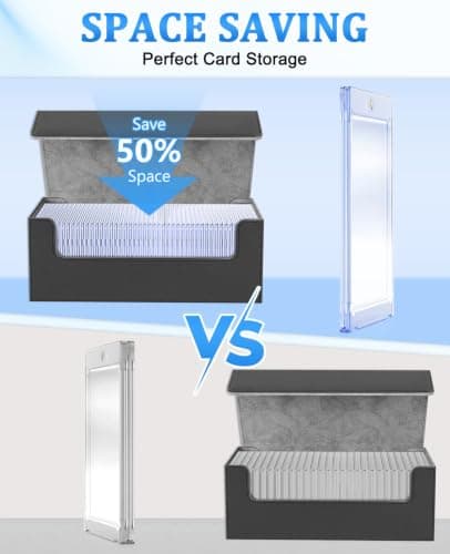 60ct Ultra Thin Magnetic Card Holders 35pt One Touch Baseball Card Holder - Thumbnail 4