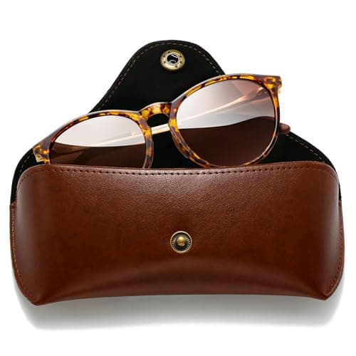 SUNGAIT Original Design Trendy Sunglasses Polarized Vintage Round Classic Retro Style for Women and Men (2025 Leopard Frame/Brown Gradient Lens) - Thumbnail 2