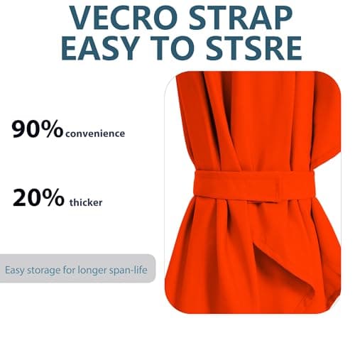 GREFORG 6.5x10FT Rectangular Patio Umbrella with Push Button Tilt & Crank Lift for Garden,UV Protection Outdoor Umbrella for Deck,Pool and Yard,Orange - Thumbnail 4