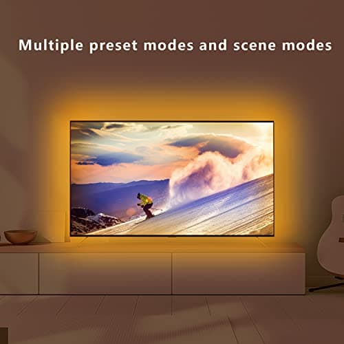 dalattin 12.5ft Led Lights for TV, 40-55 Inch USB RGB LED Strip Lights, TV Backlight with Remote Built-in MIC Music Sync, Bluetooth APP Control Led Lights for Gaming Bedroom, HDTV Mood Lighting - Thumbnail 6