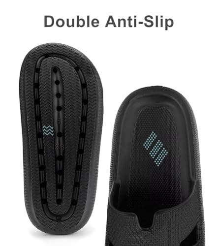 Haifago Cloud Slides for Women Cushion Recovery Pillow Sandals with Arch Support, Memory Foam House Shower Slippers for Woman, Non-Slip Comfort Quick Drying - Thumbnail 5