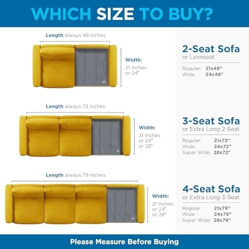 Meliusly Heavy Duty Couch Cushion Support for Sagging Cushions (21x72) Reinforced Wood Sofa Cushion Support Board for Sagging Seat, Deep Couch Supporter for Under The Cushions, Loveseat Saver - Thumbnail 3